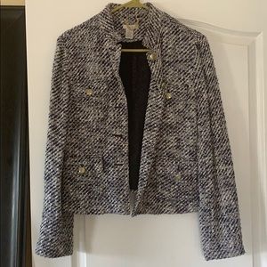 Navy Blue Cache Knitted Blazer